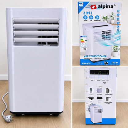 Climatiseur portable Alpina 3-en-1 BTU 9000